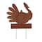 Glitzhome® 2.5ft. Thanksgiving Metal Turkey Yard Stake or Wall Décor